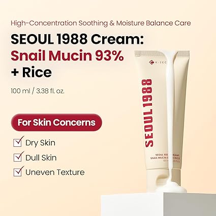 ksecret Seoul 1988 Cream : Snail Mucin 93+Rice 100ml