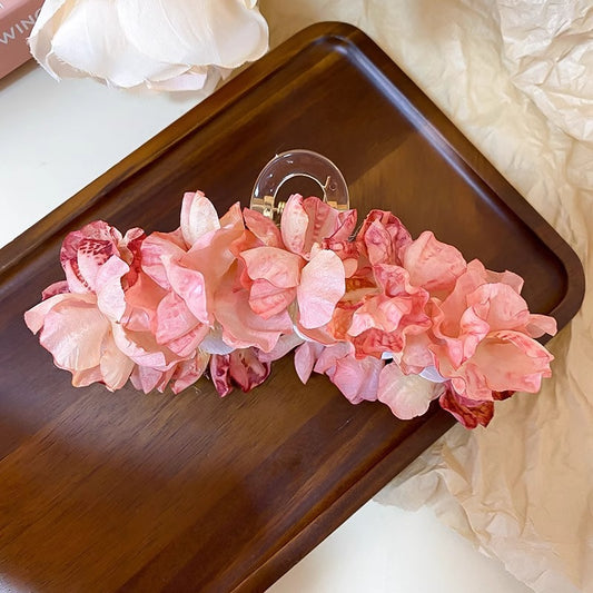 Imported 🌸 Pink Romance Floral Hair Clip – Elegant New Chinese Style Spring Hair Accessory