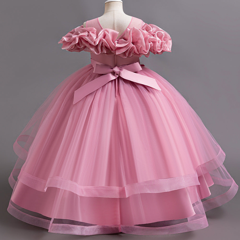 Children's Dress Princess Dress Girl Wedding Dress Prom Birthday Party Party Tutu Skirt Piano Performance Dress Dress