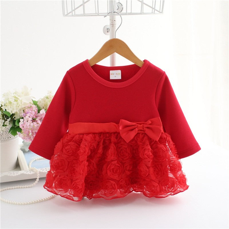 Beple children's clothing autumn and winter girls' dresses princess dresses toddler dresses baby clothes formal wear fleece-lined for photoshoots