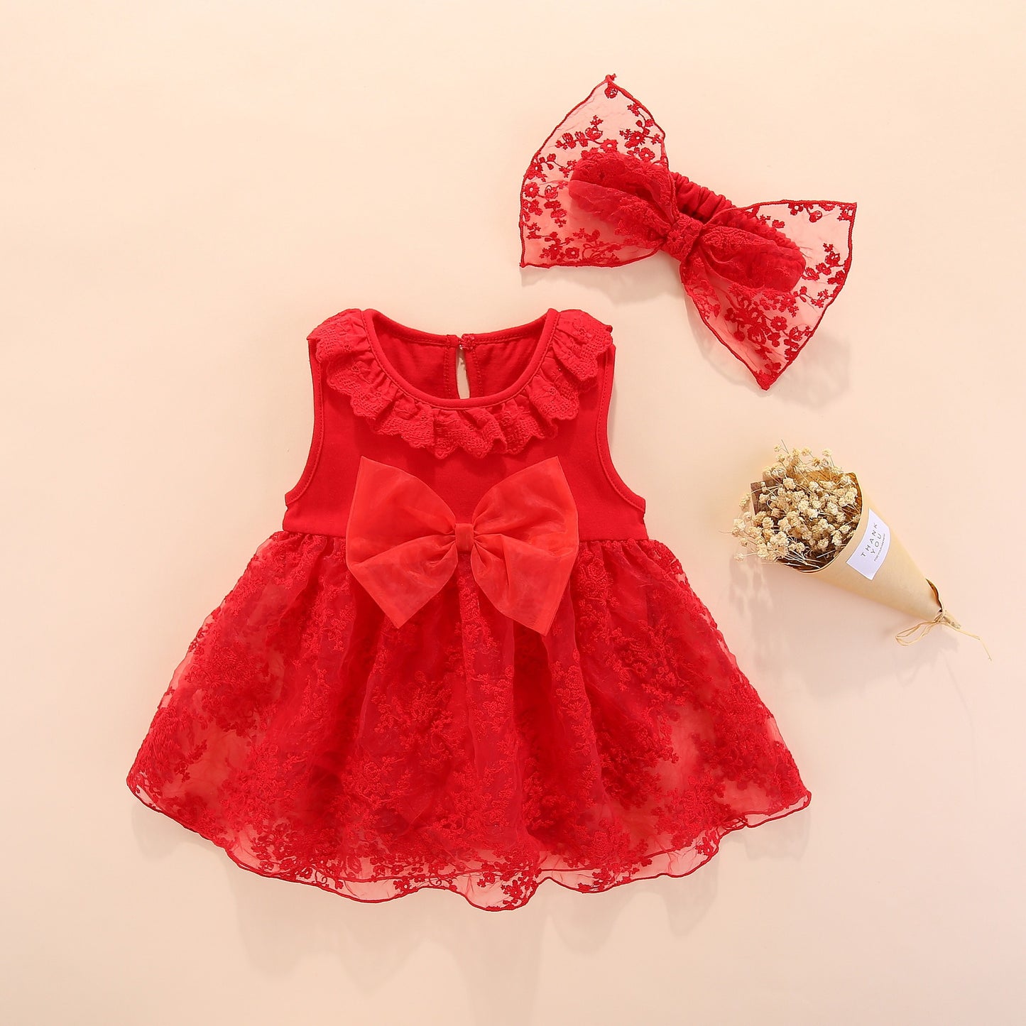 Imported đļđ Baby Girlsâ Sleeveless Princess Bodysuit Dress with Headband â Full Moon & First Birthday Outfit