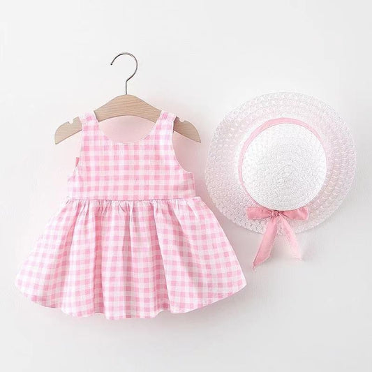 Imported Girls Summer Plaid Bow Princess Dress – Stylish Baby Girl Party Wear