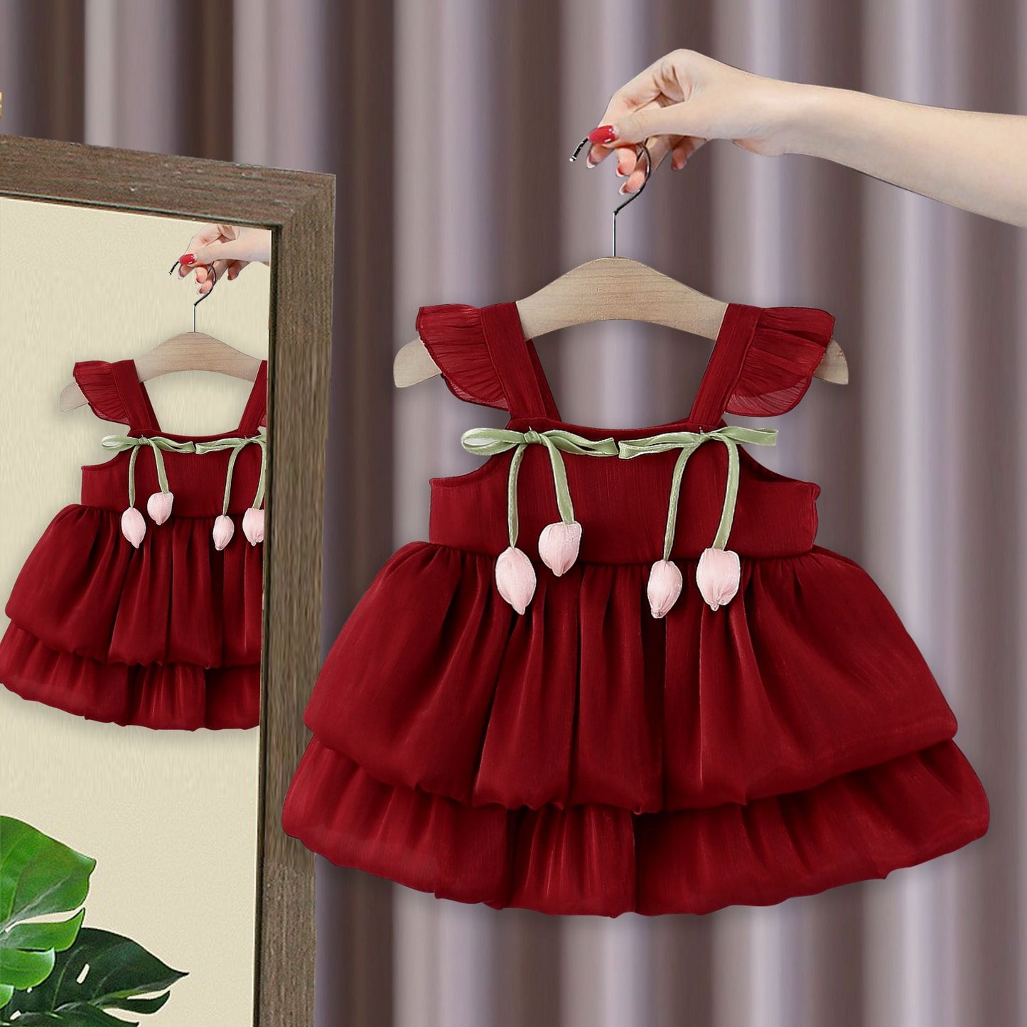 Imported đ Girls' Summer Princess Dress â Korean Ins Style with Slip Skirt