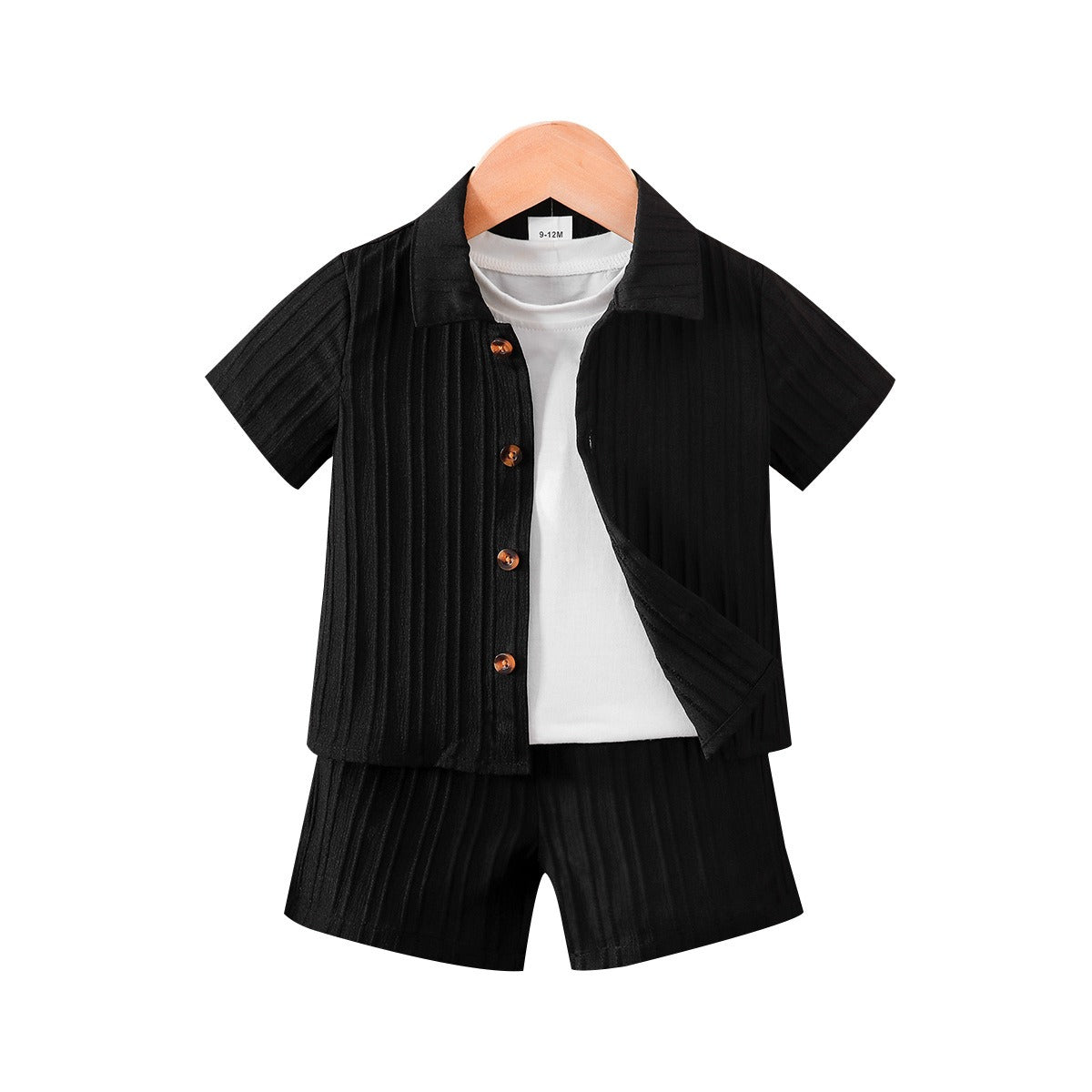 Imported Premium Boys Summer School Style Suit – Fashionable Short Sleeve Shirt & Shorts Set