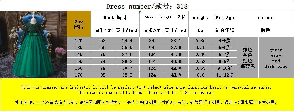 New Style Girls' Evening Dress, Children's Banquet Dress, Long-Sleeved Dress For Middle And Large Children, Sequined Long Dress For Girls Wholesale