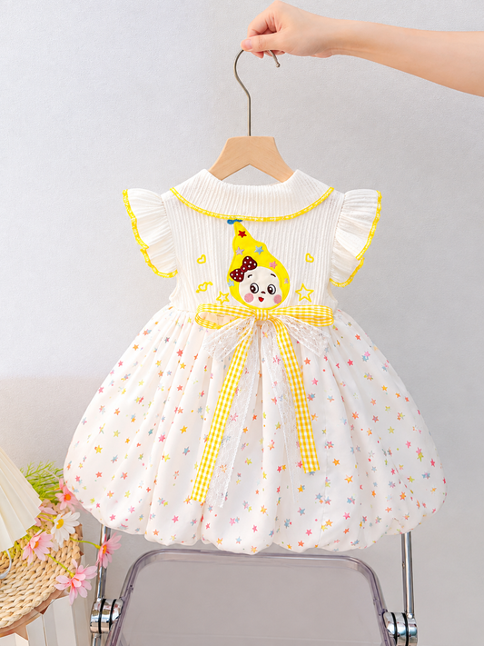 Girls' New Summer Dress, Baby Girl Princess Dress, Stylish Puffy Dress, Toddler Dress, Infant Dress, Lightweight Style