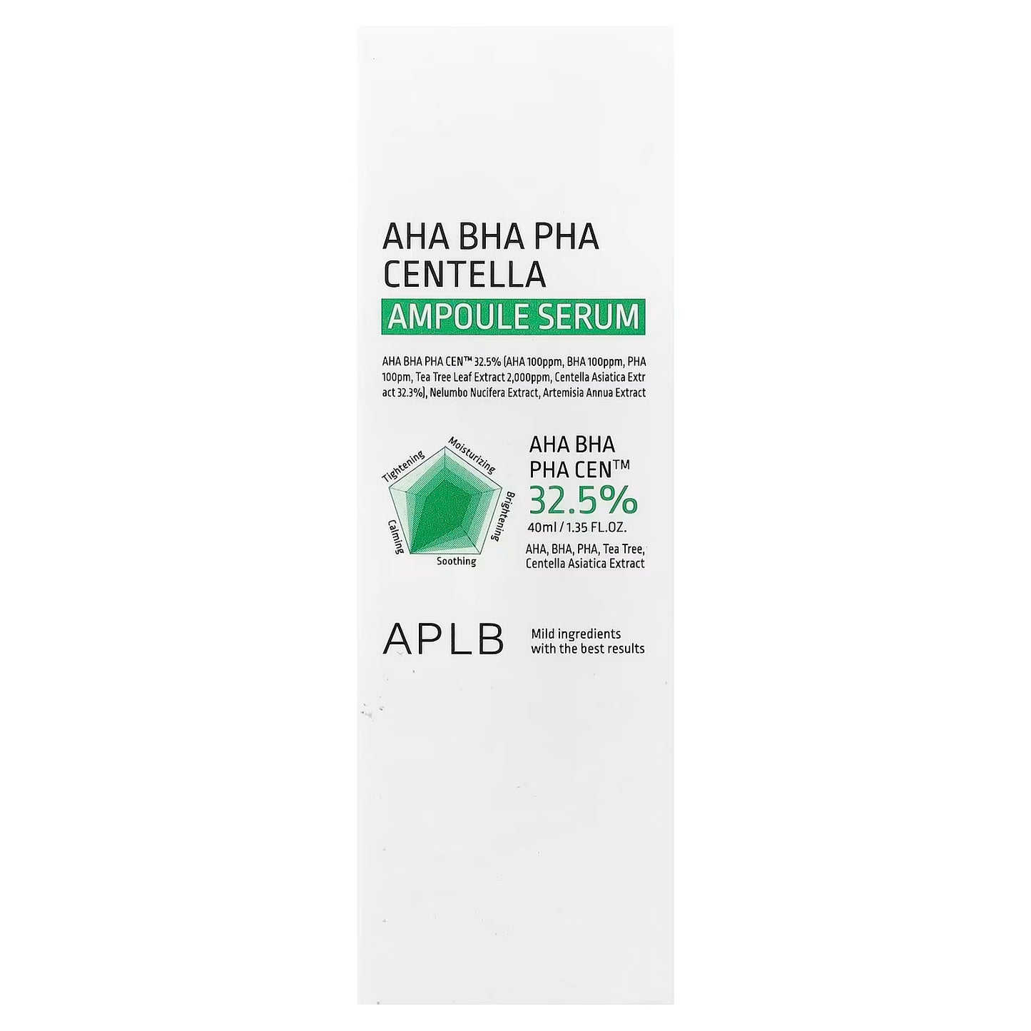 APLB, AHA BHA PHA Centella Ampoule Serum, 1.35 fl oz (40 ml)