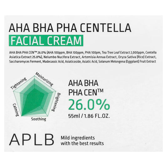 APLB AHA BHA PHA Centella Facial Cream 55ml