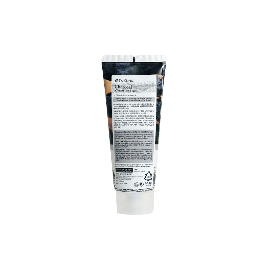 3w Clinic Charcoal Cleansing Foam 100 ml