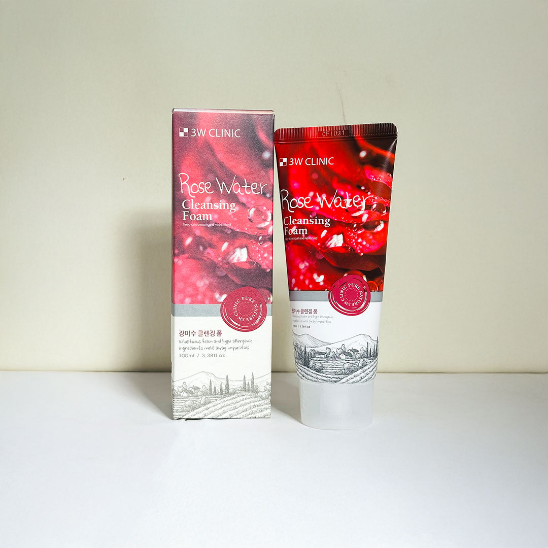 3w Clinic Rose Water Cleansing Foam 100ml