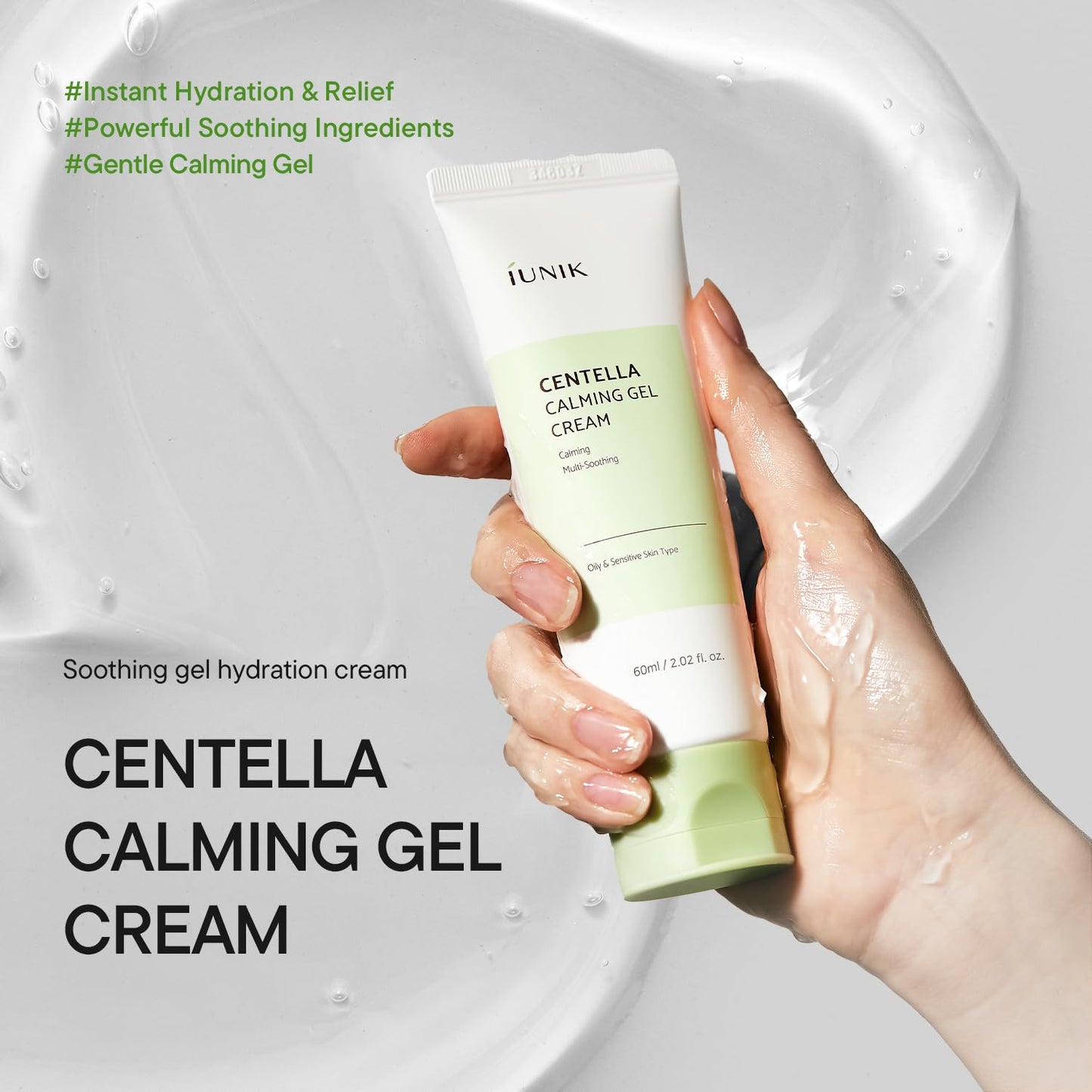 Iunik Centella Calming Gel Cream for Brightening & Wrinkle Care 60ml