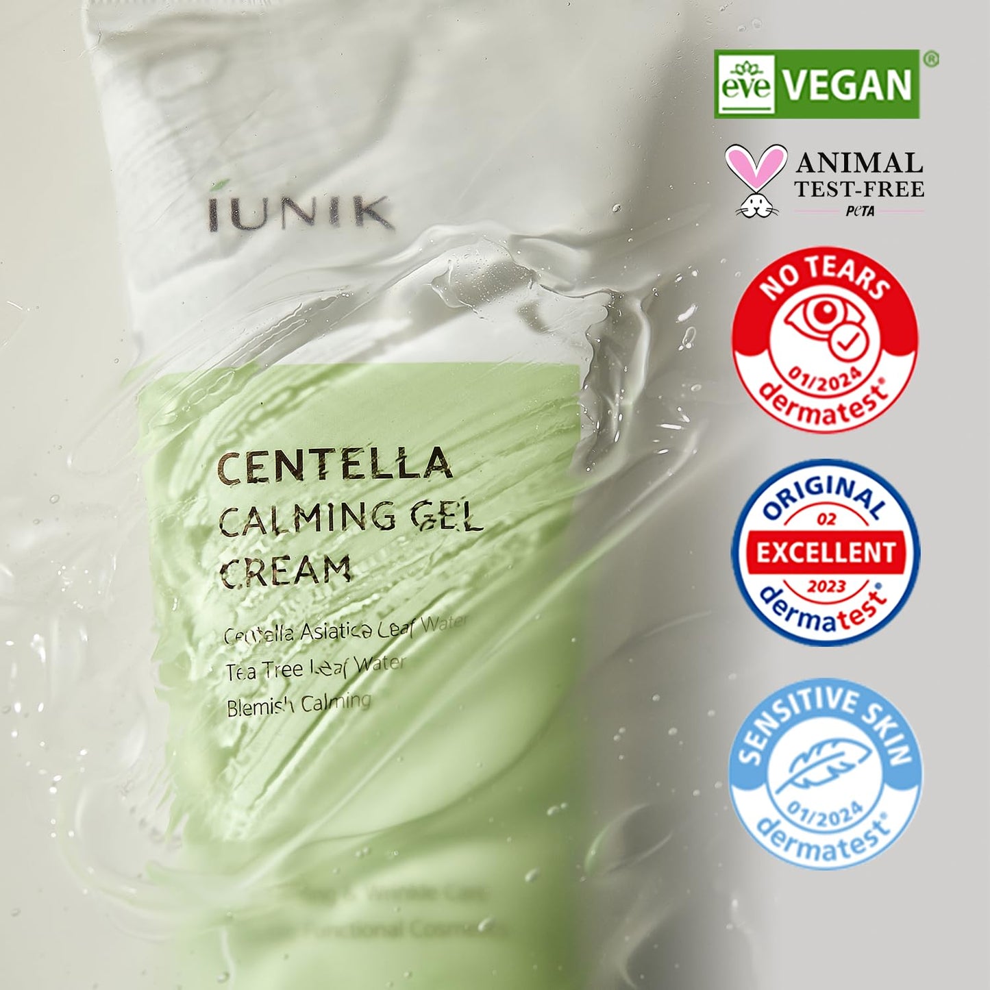 Iunik Centella Calming Gel Cream for Brightening & Wrinkle Care 60ml