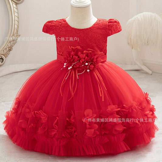 Imported 🎉 High-Quality Birthday & Party Dress – Princess Flower Girl Outfit