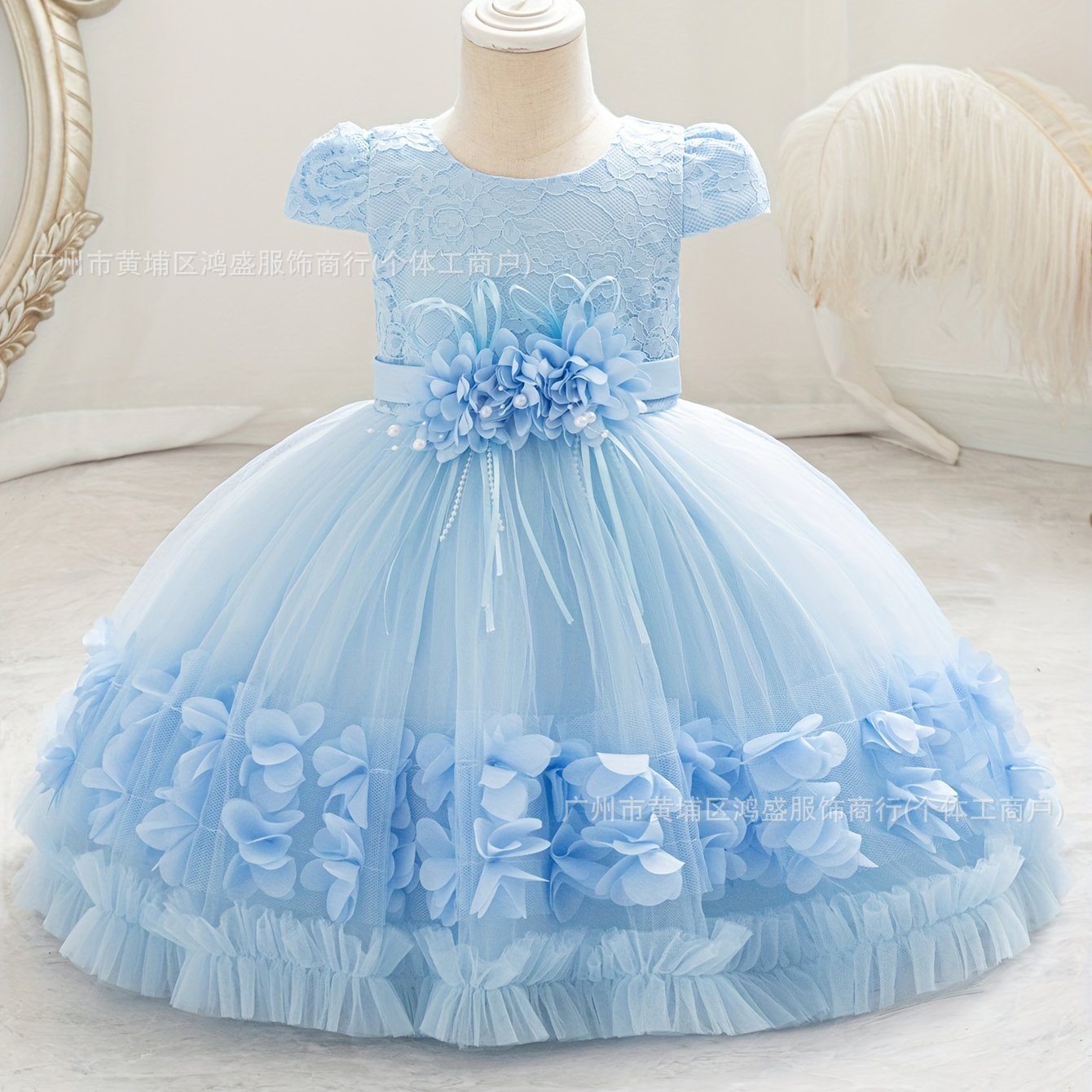 Imported 🎉 High-Quality Birthday & Party Dress – Princess Flower Girl Outfit
