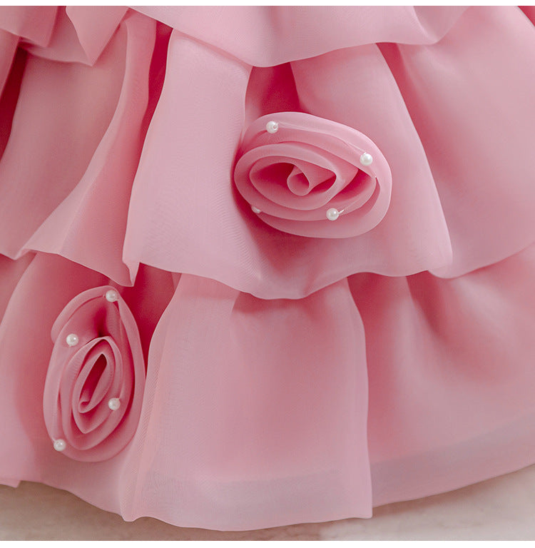 Girls' Princess Dress, Cross-Border Style, High-End Party Performance Costume, Toddler Tutu, Baby Dress, Children's Formal Wear