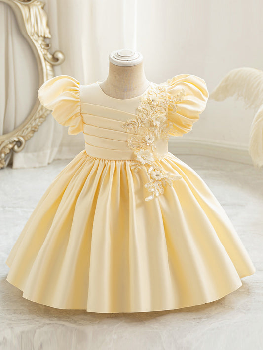 Imported 🎀 Girls’ Autumn Satin Flower Girl Dress – Birthday & Party Outfit (Copy)