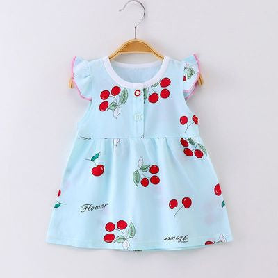 Imported 🌼 Children's Princess Dress – Soft Cotton Silk for Summer