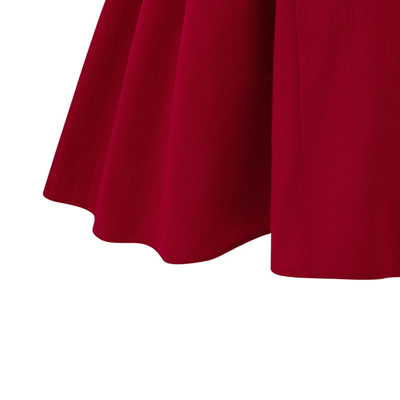 Imported 👗 Girls’ Off-Shoulder Halter Princess Dress – Pleated Double-Layer Party Dress