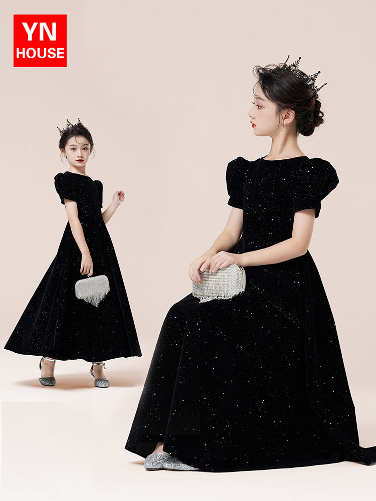 Imported 🎹 Girls’ Princess Performance Dress – Birthday & Catwalk Outfit