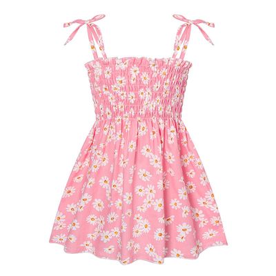 Imported 🌸Girls Summer Cotton Dress – Printed Slip Style