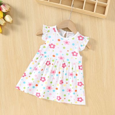 Imported ☀️ Girls' Summer Cotton Short-Sleeve Princess Dress – Baby Nightgown