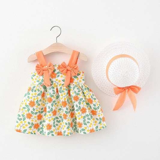 Imported Girls Summer Plaid Bow Princess Dress – Stylish Baby Girl Party Wear