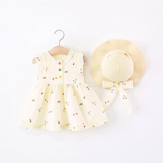 Imported🌸Girls’ Summer Sleeveless Princess Dress – Baby Girl Fashion Outfit